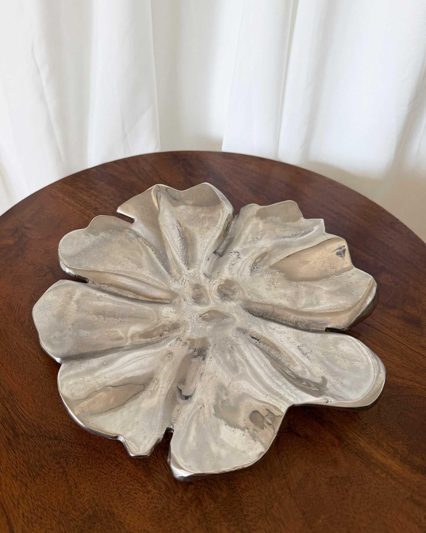 Silver Flower Tray