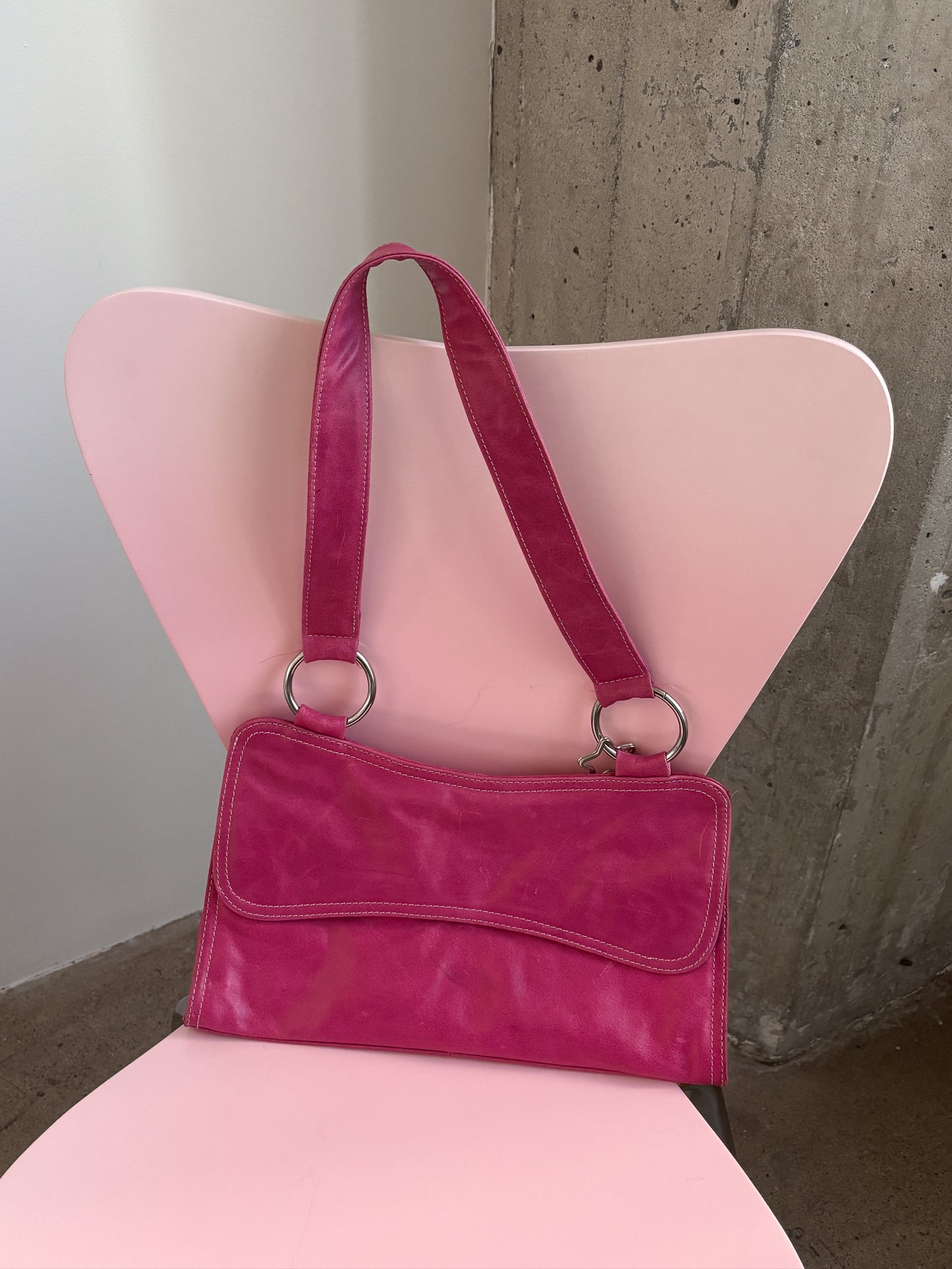 Pink Leather Purse