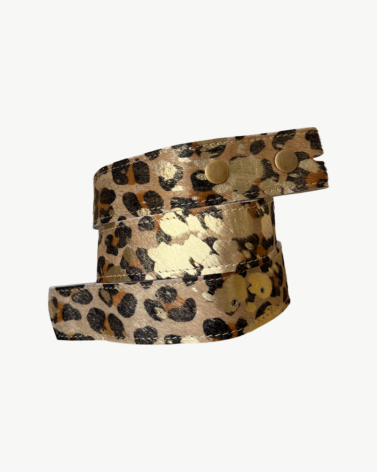 Metallic Leopard Belt