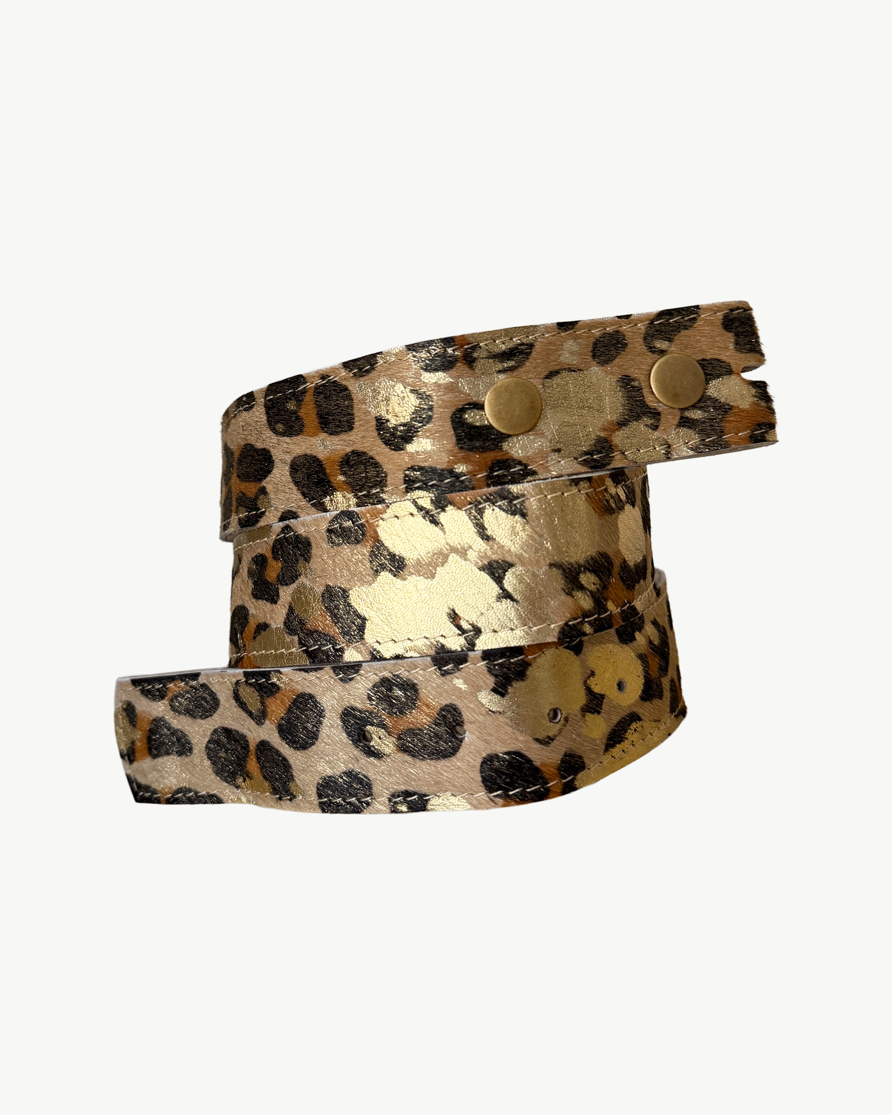Metallic Leopard Belt