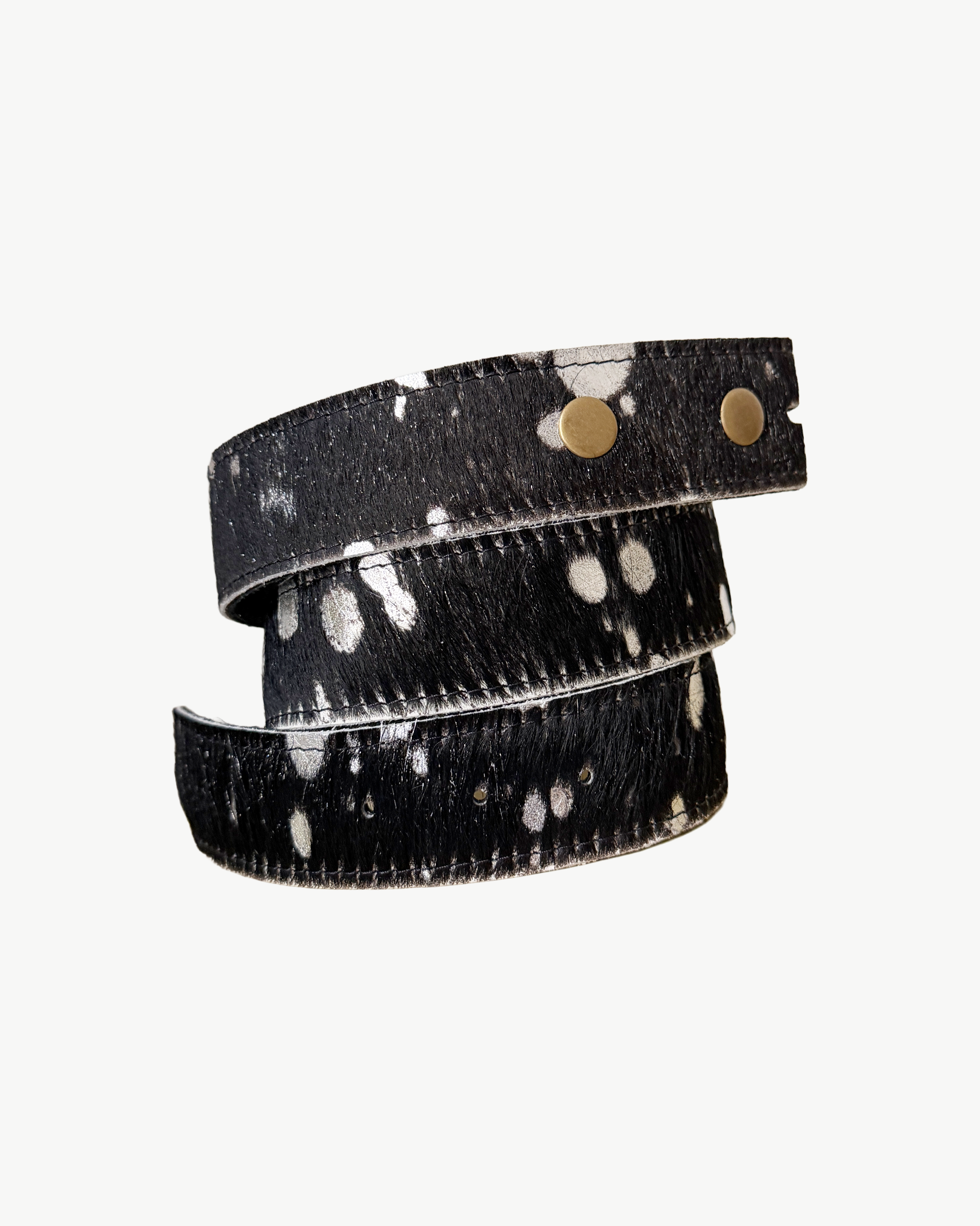 Metallic Cow Belt