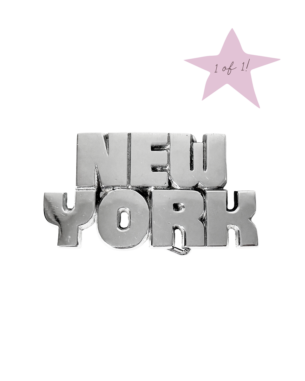 New York Silver Vintage Buckle