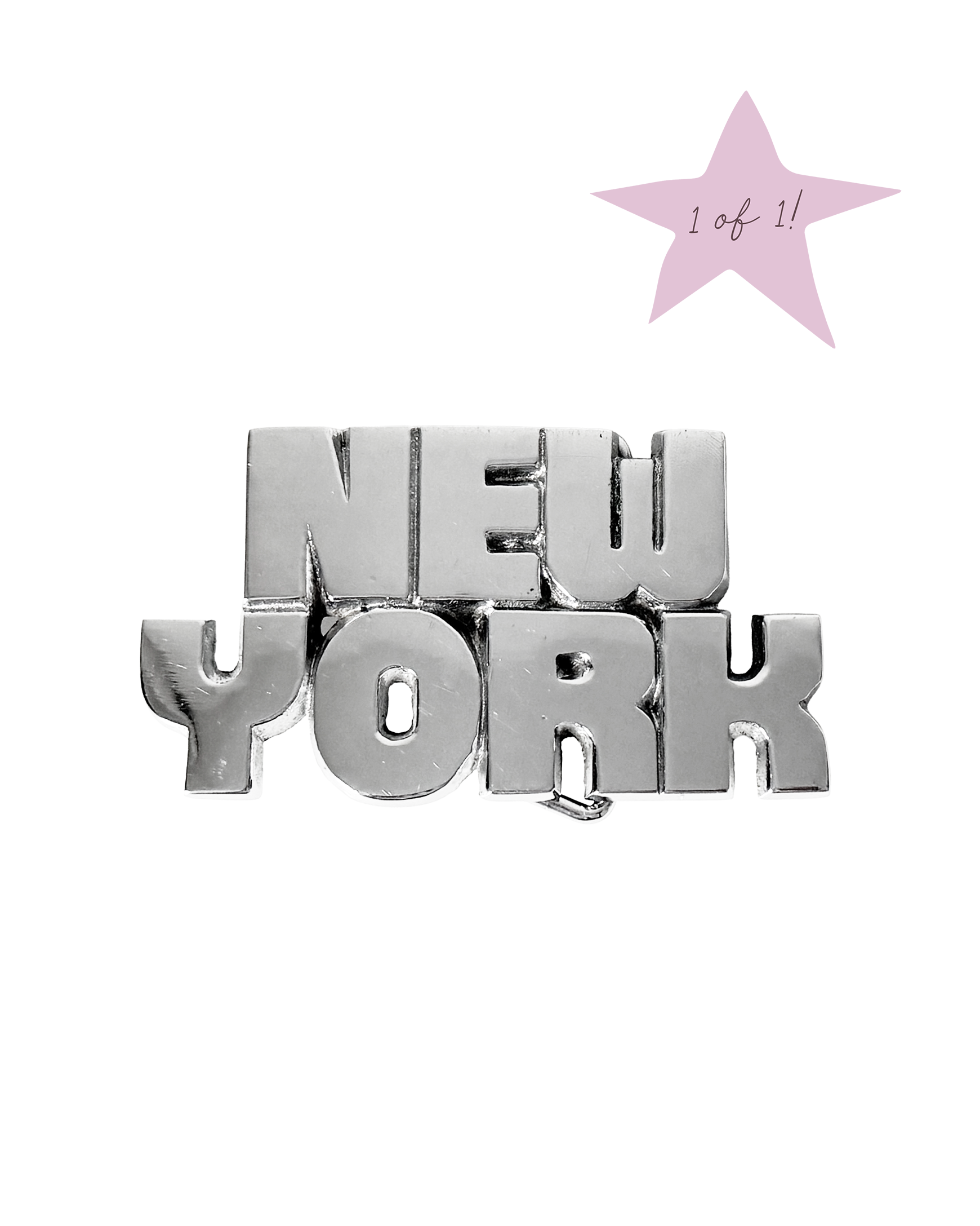 New York Silver Vintage Buckle
