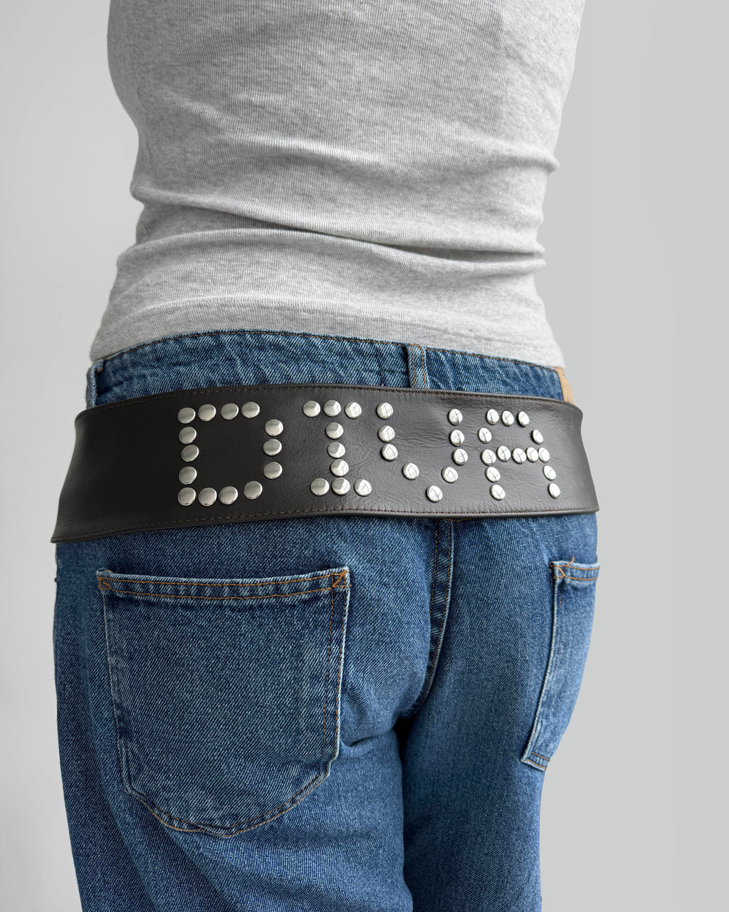 Studded Tie Belt