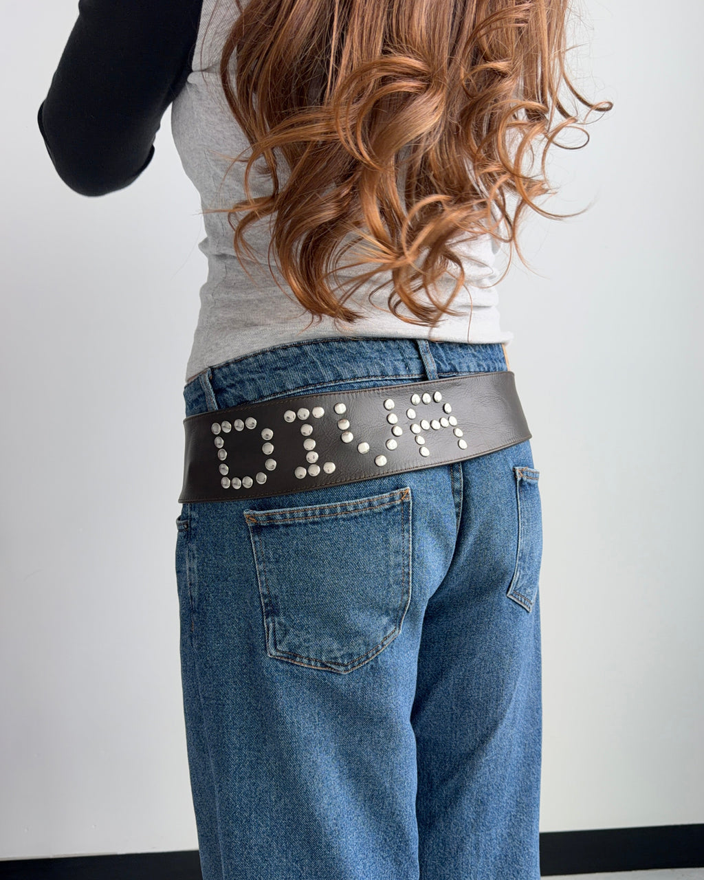 Custom Studded Tie Belt