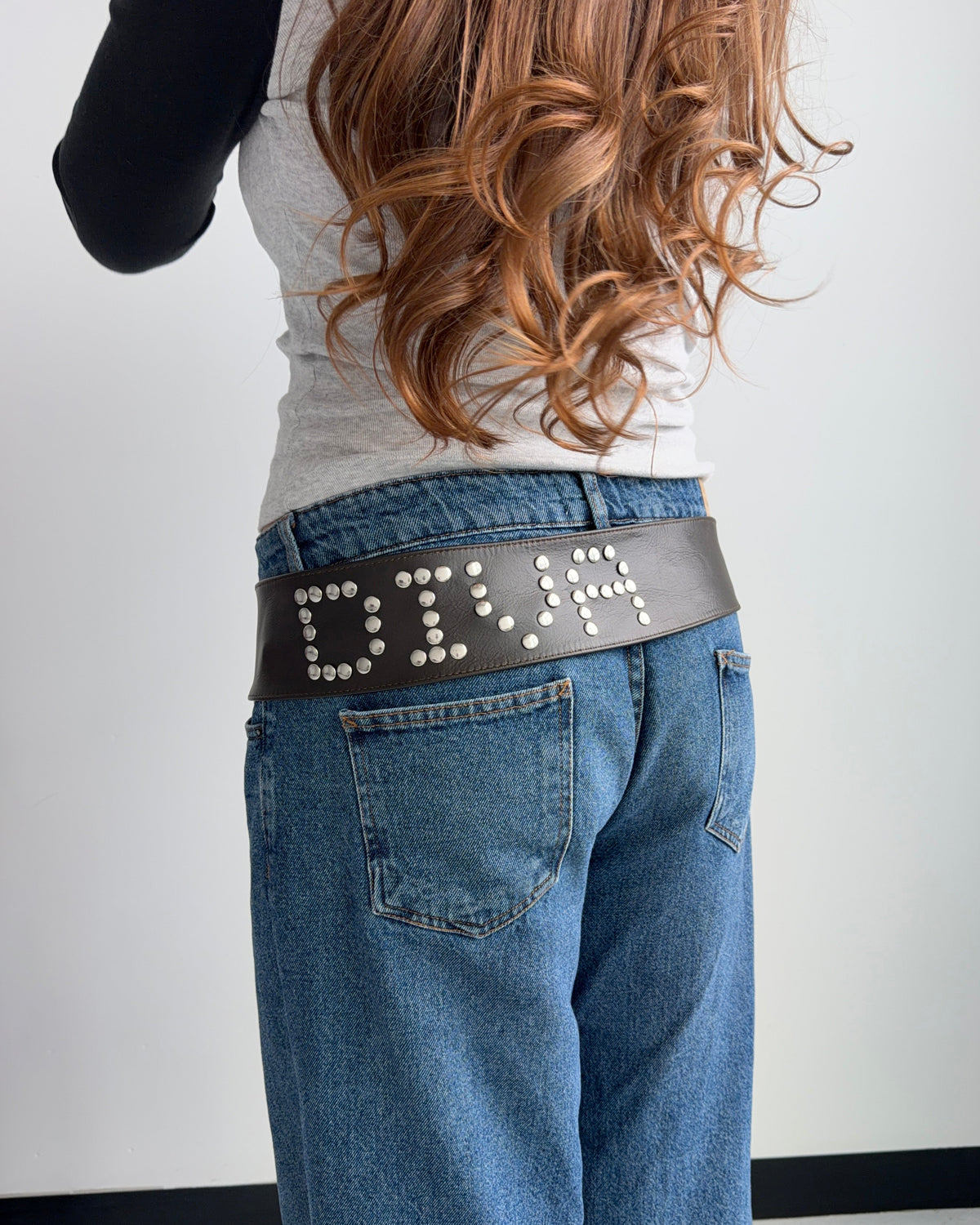 Custom Studded Tie Belt