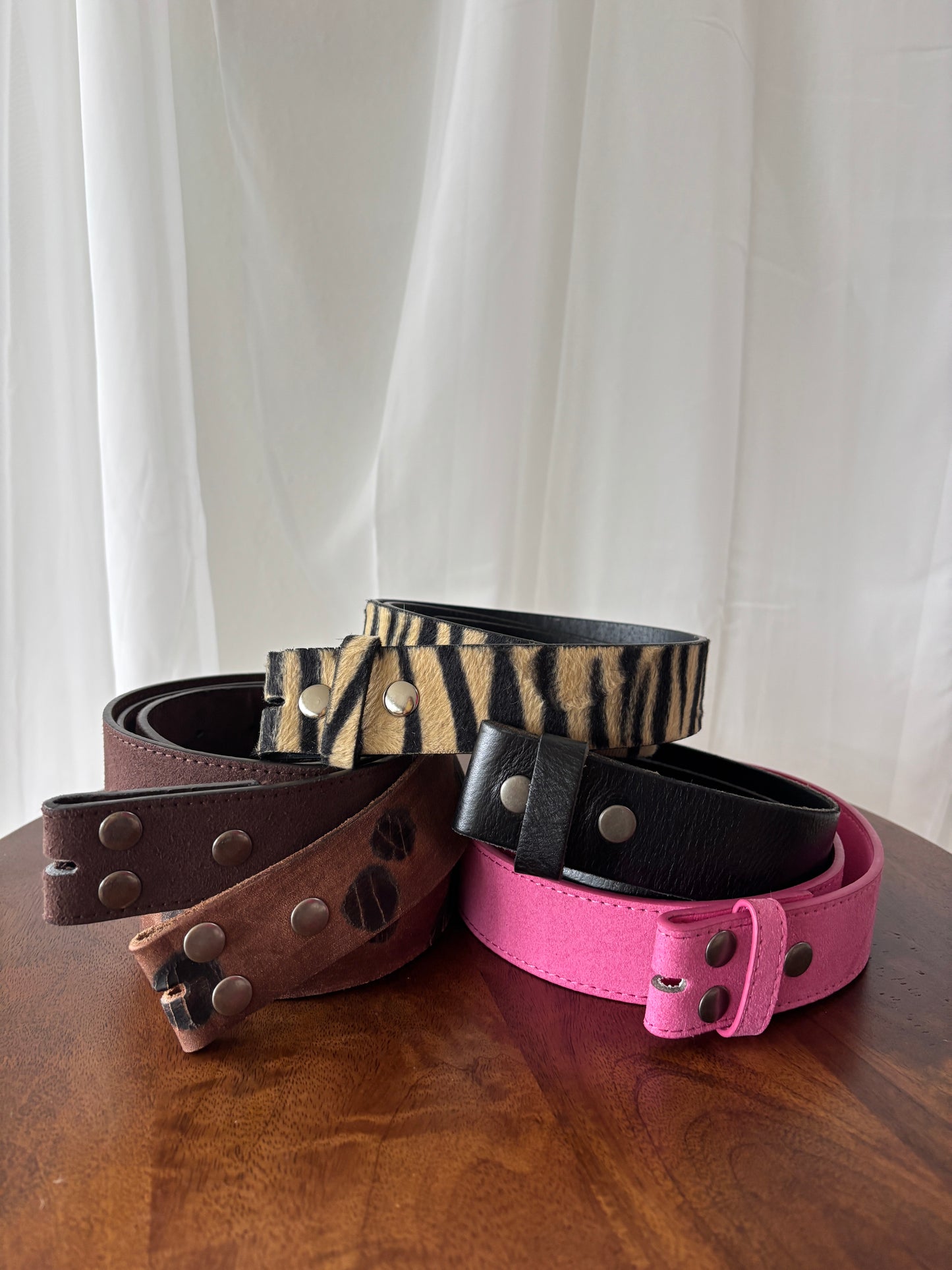 Hot Pink Suede Belt