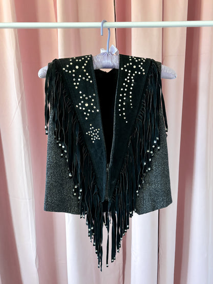 Western Suede Studded Vest