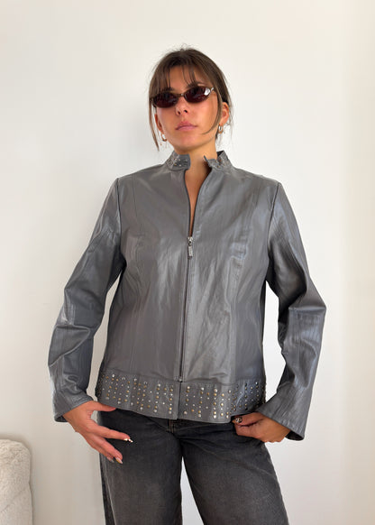 Grey Studded Jacket