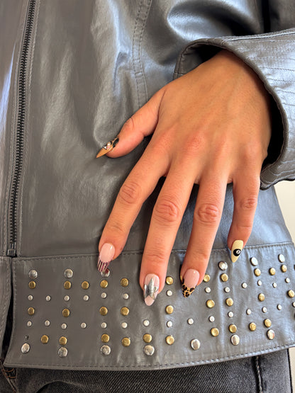 Grey Studded Jacket