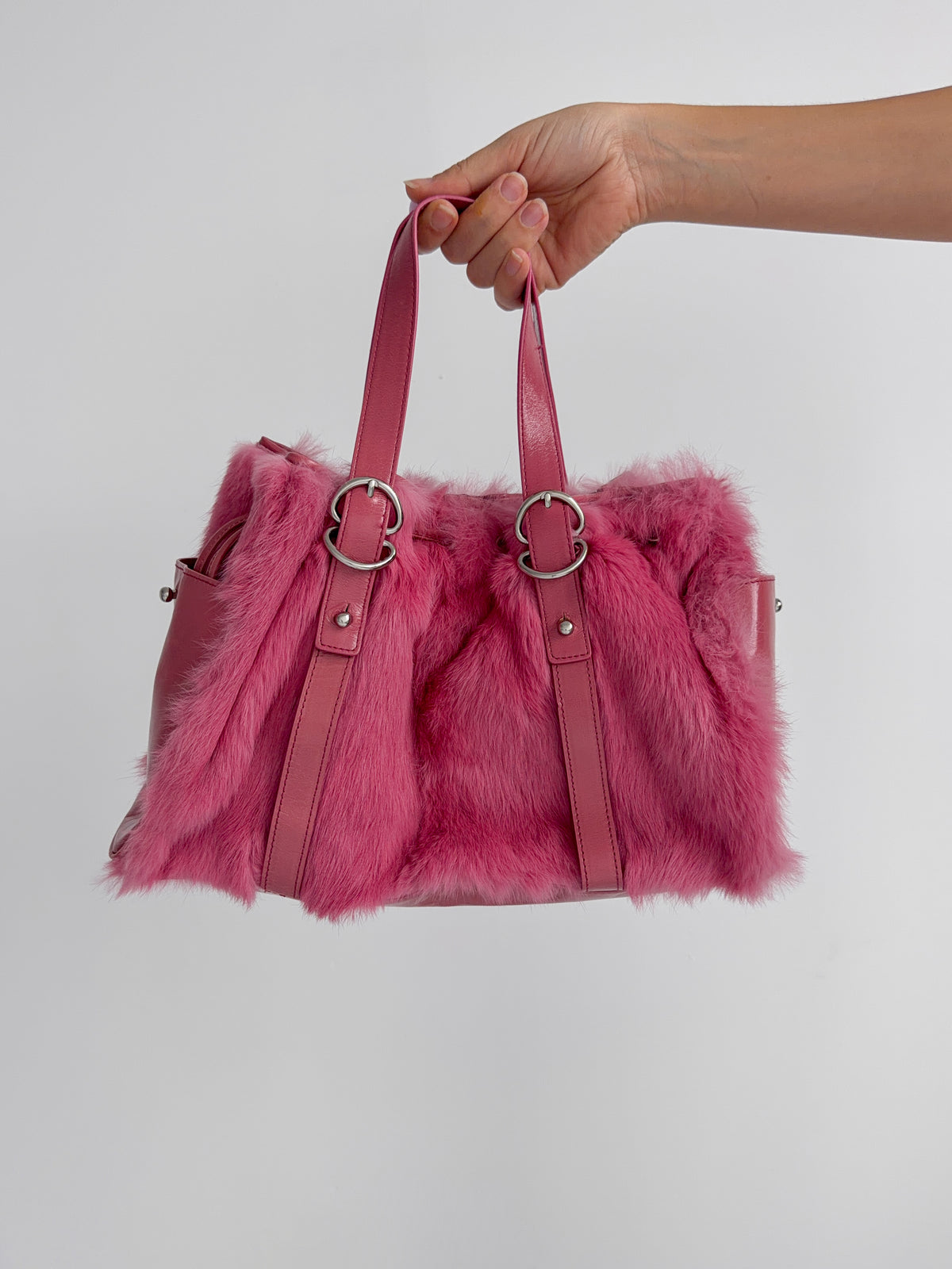 Pink Fur Tote