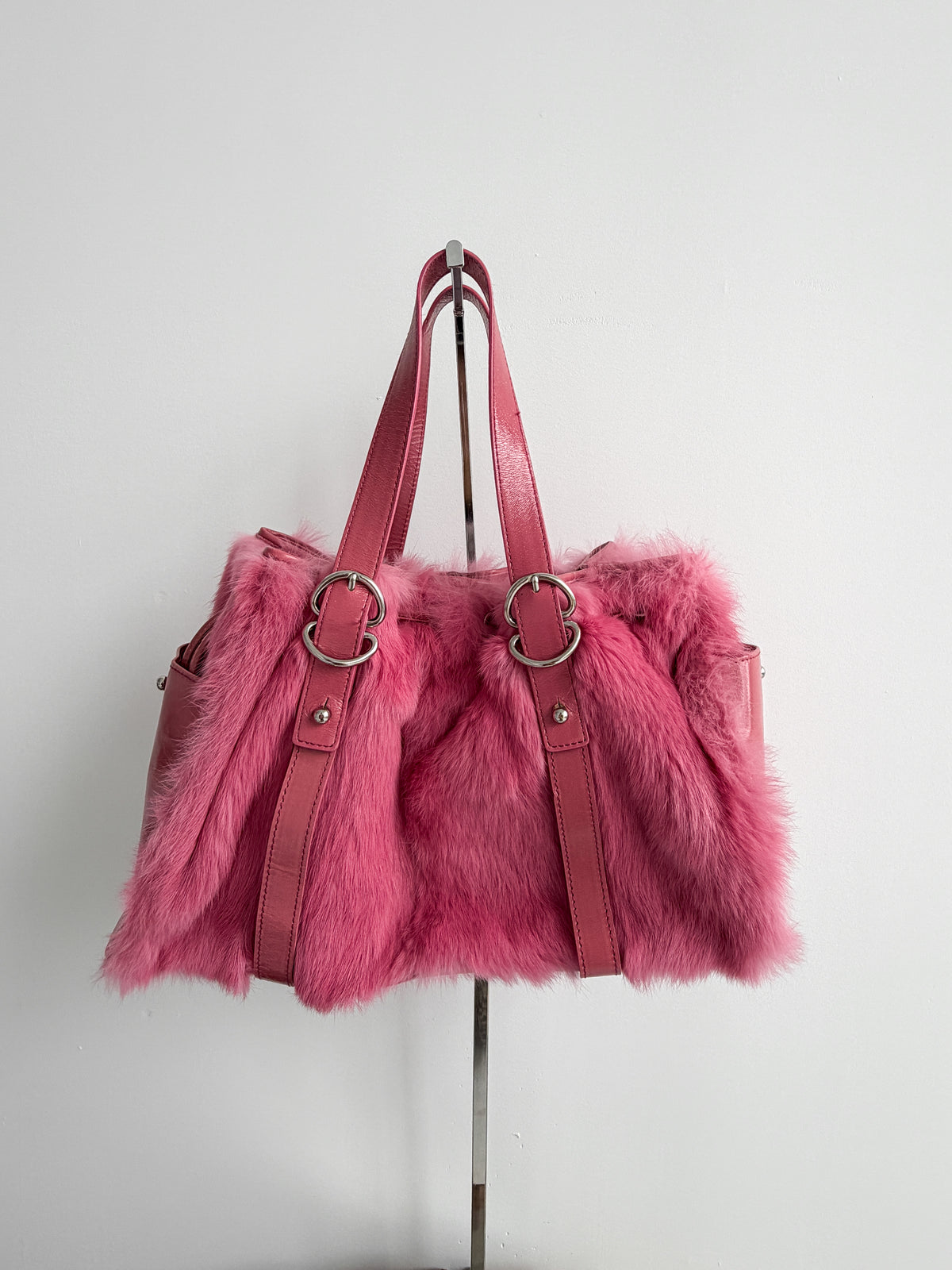 Pink Fur Tote