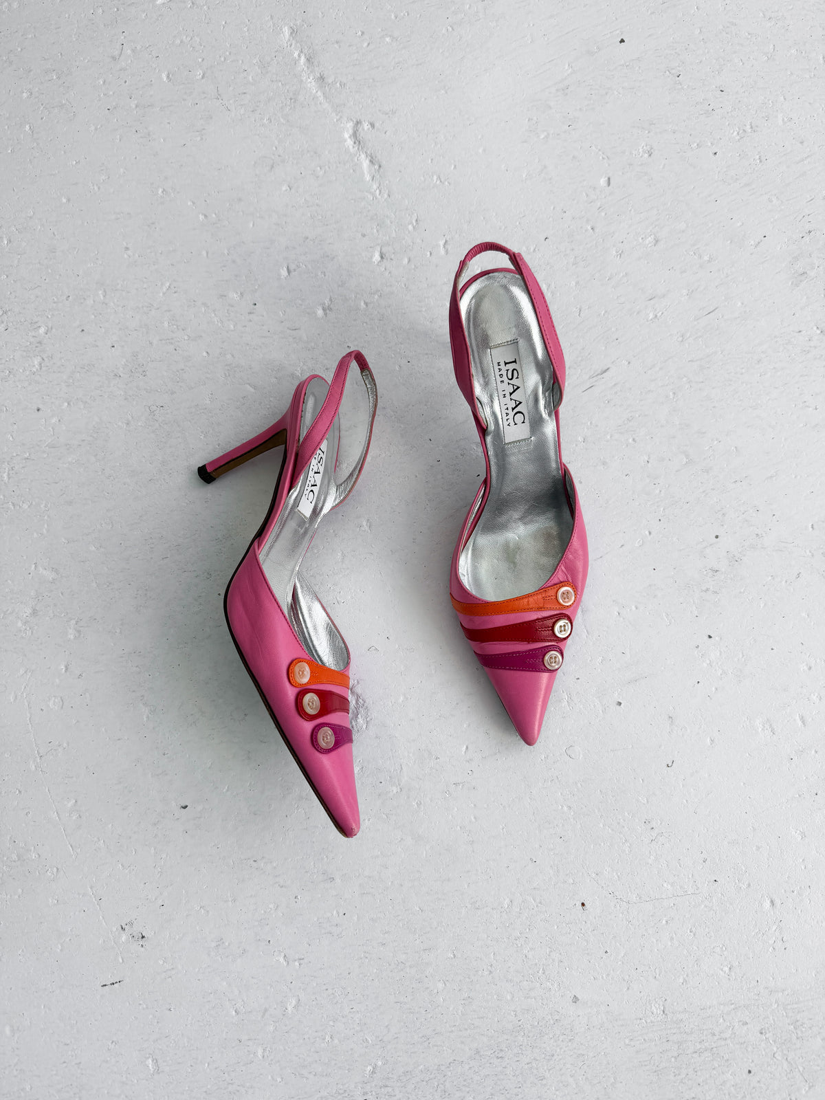 Pink Button Heels