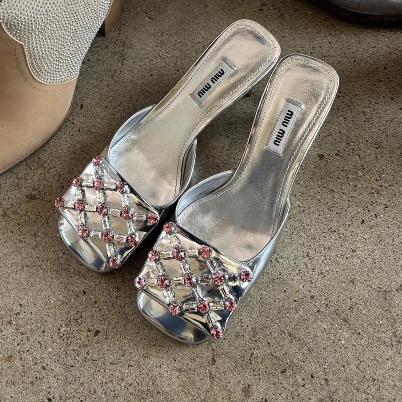 Miu Miu Crystal Mules