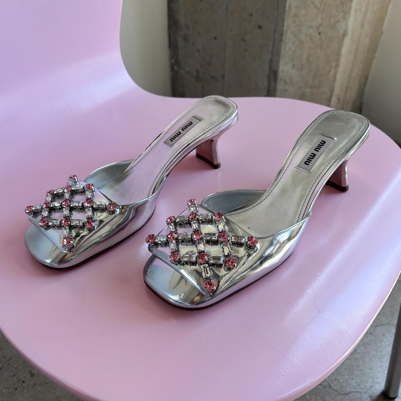 Miu Miu Crystal Mules
