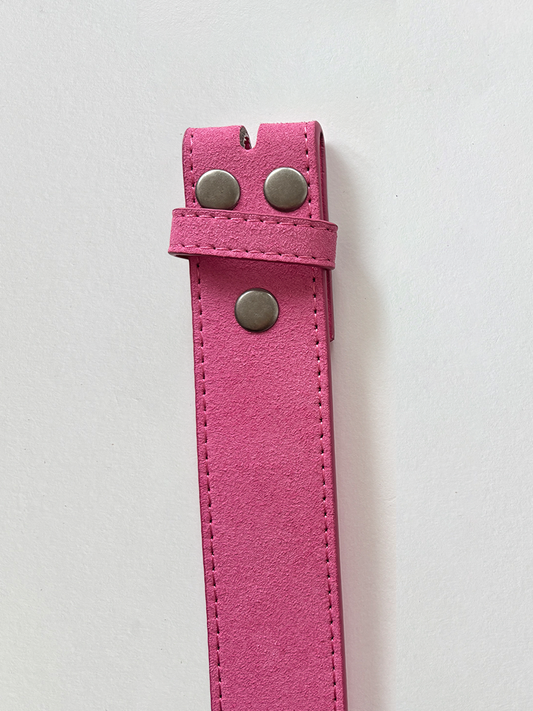 Hot Pink Suede Belt