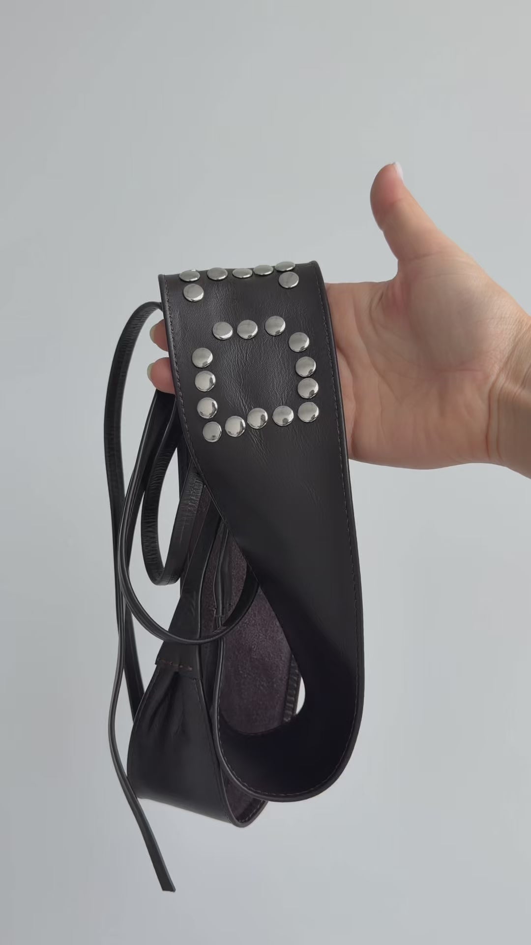 Custom Studded Tie Belt